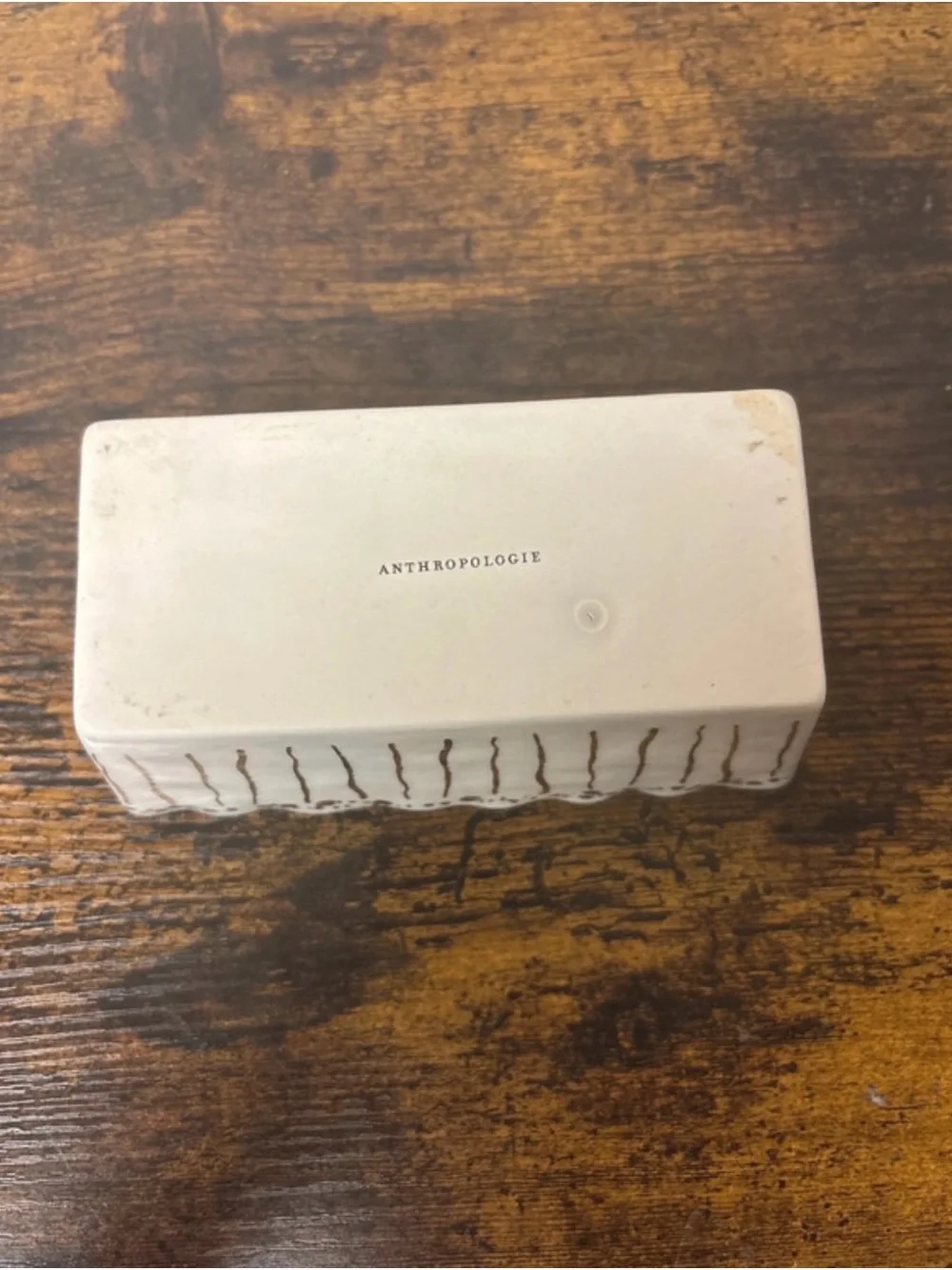 Anthropologie L’Hiver Christmas Stoneware Gold Embellished Mini Bread Loaf Pans